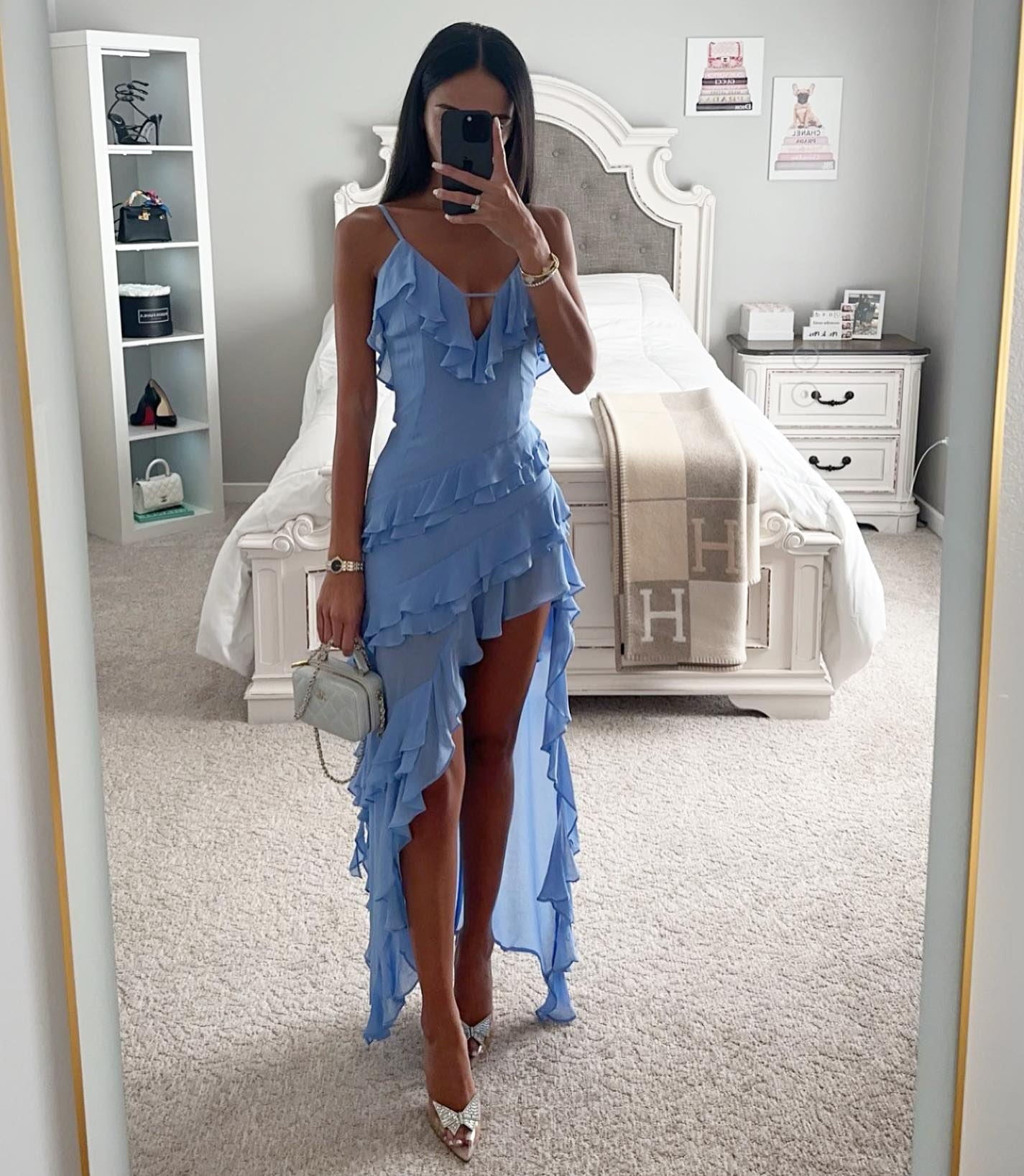 Sonny™ | Unregelmäßiges einfarbiges Kleid mit Schleife