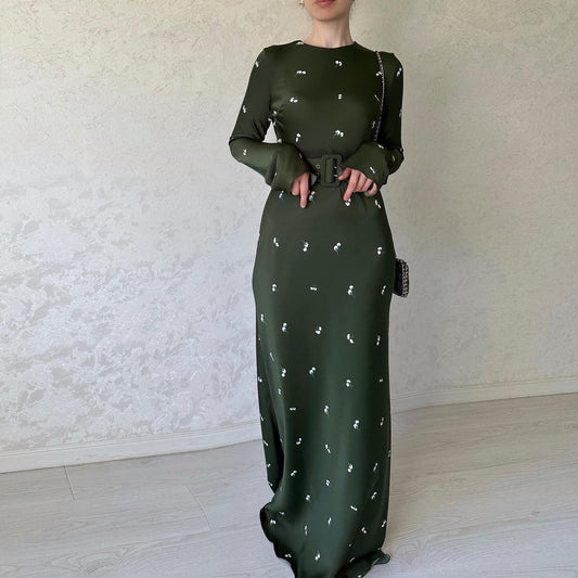 Diny™ |  Schmal geschnittenes Kleid mit Rüschen