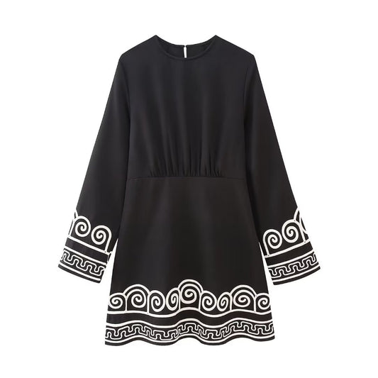 Milly™ | Langärmeliges Kleid mit Rundhalsausschnitt