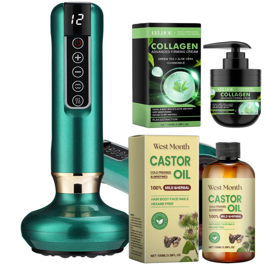 1x Cellyo™Cellulite-Massagegerät |Rizinusöl |Collagen Straffungscreme